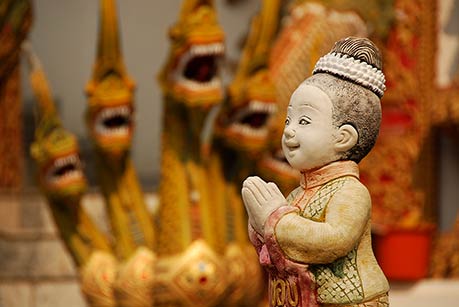 PLEASE PROTECT ME, statue at Chiang Mai temple