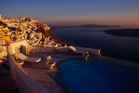 Firostefani pool, Santorini