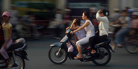 Traffic scene, Saigon