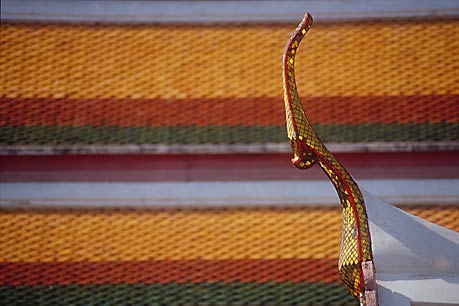 Thailand, Wat Arun temple roof detail