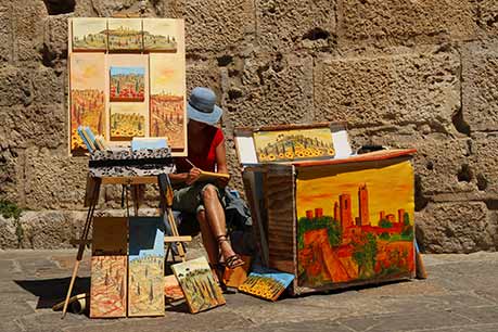 Artist at San Gimignano